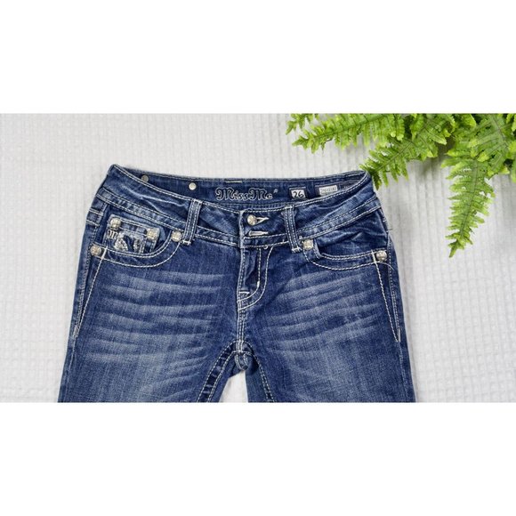 Miss Me Embellished Boot Cut Jeans Size 26 - Picture 5 of 12